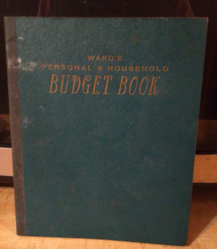 1958 Personal Household Budget Expense Ledger Book Samuel Ward Account Cost Used