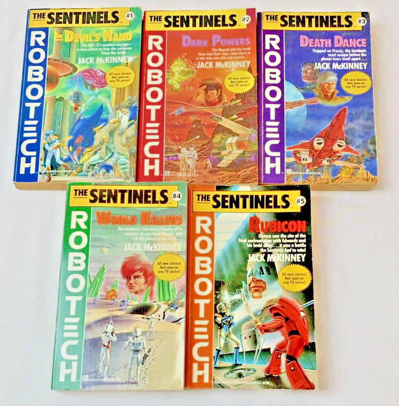 Robotech: The Sentinels Jack McKinney 1988 Books 1-5 1st Print Anime Sci-Fi NF