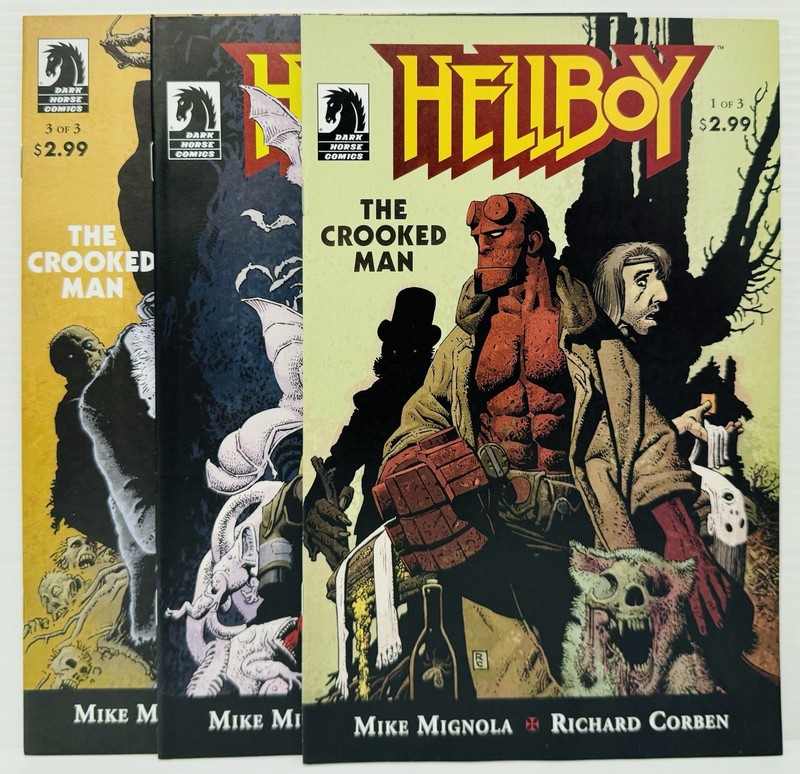 HELLBOY THE CROOKED MAN Corben #s 1-3 [2008 3 Comics Dark Horse] NM Mignola BPRD