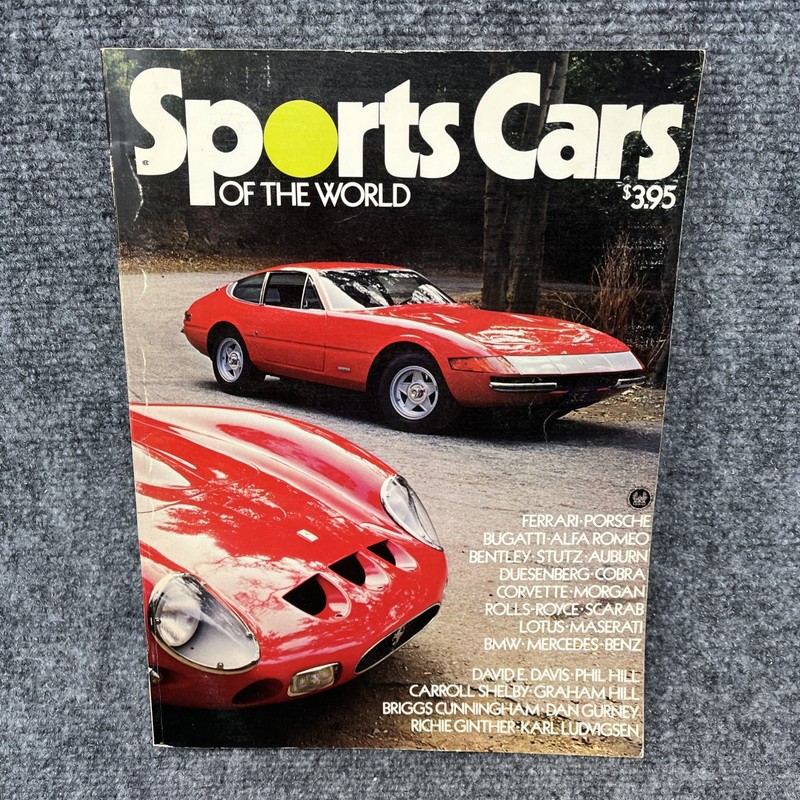 Sports Cars of The World Magazine 1971 Vintage Ferrari Cobra Lotus Petersen