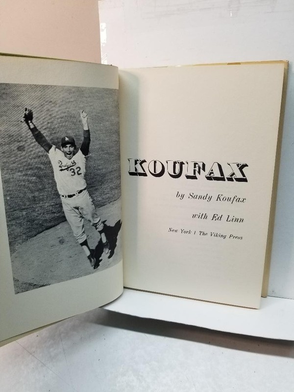 Koufax by Sandy Koufax 1st Edition 1966 Hardcover Viking w/ Dust Jacket - MINT gallery