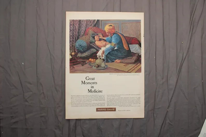 Vintage Parke-Davis "Great Moments in Medicine" Ads - Lot of 3 10 1/2 x 14 gallery
