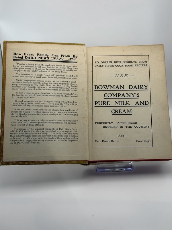 Antique 1896 The Daily News Cook Book Chicago Record Hardcover 1st Edition gallery