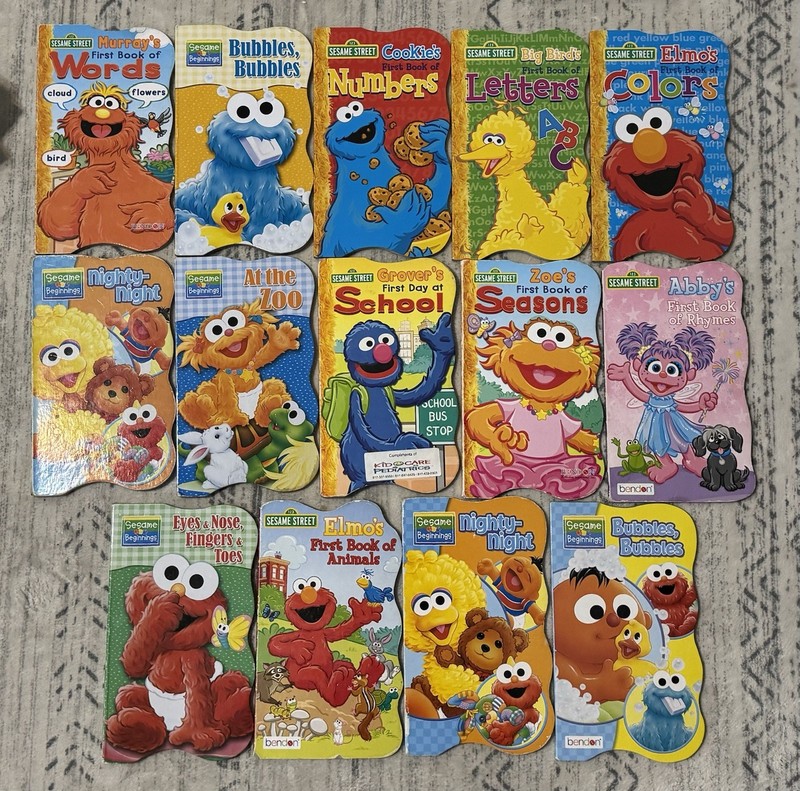 Lot Of 14 Sesame Street/ Sesame Beginings Board Books Bendon