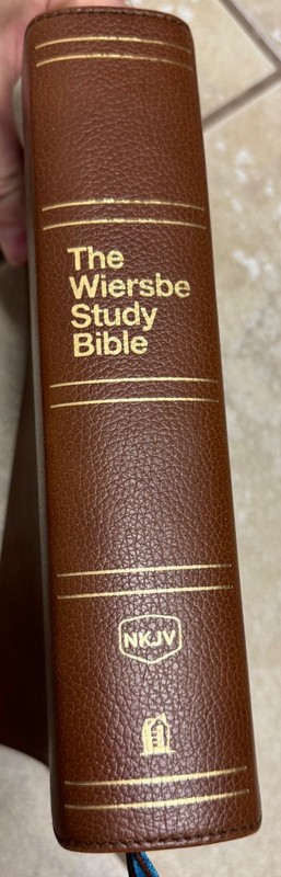 NKJV Wiersbe Study Bible - Brown Cowhide Genuine Leather gallery