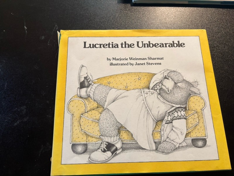 SIGNED! Lucretia the Unbearable By Sharmat and Janet Stevens. 1st ed. VG/VG+