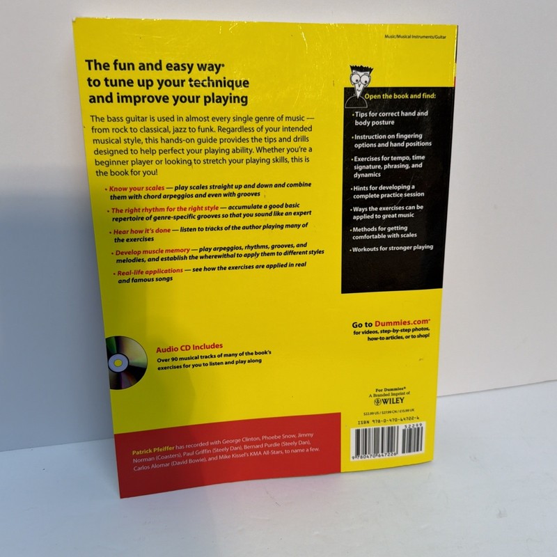 Bass Guitar Exercises for Dummies by Patrick Pfeiffer (2010, Trade Paperback) gallery