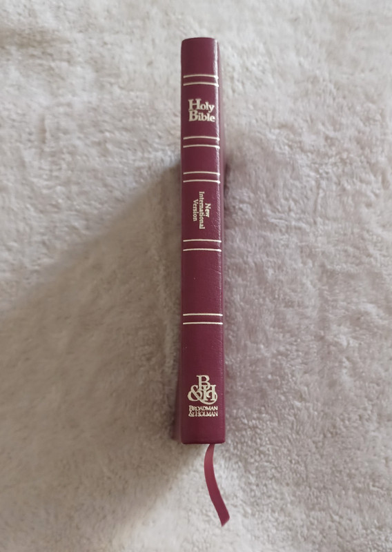 Broadman Holman Holy Bible NIV UltraThin Reference Ed. Burgundy Genuine Leather