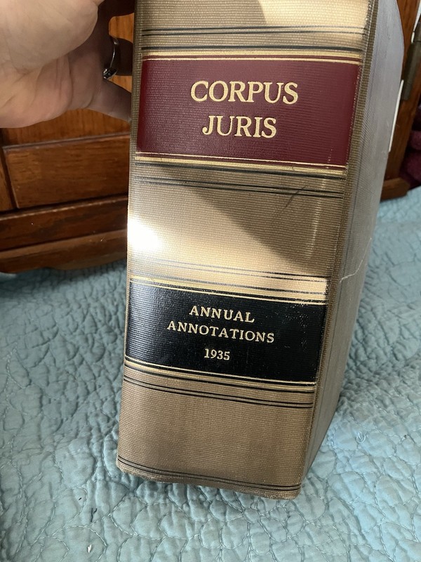 Corpus Juris 1935 Annual Annotations Antique American Law Book Co. 8 LBS