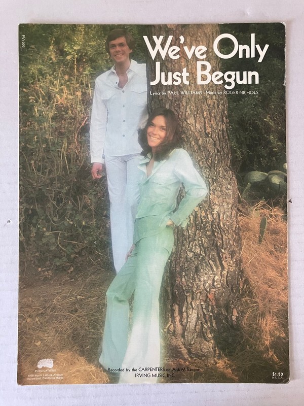 We’ve Only Just Begun Sheet Music Paul Williams Roger Nichols Carpenters 1972