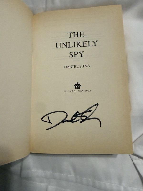 Daniel Silva The Unlikely Spy Advance Reader's Edition Signed Softcover Villard gallery