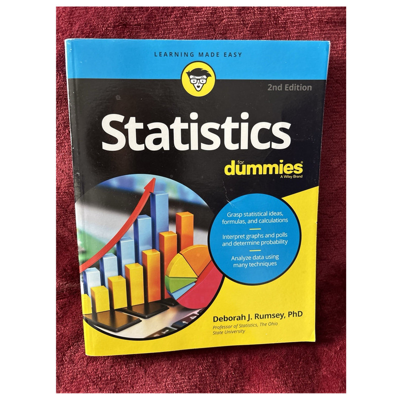 Wiley For Dummies Statistics For Dummies 2nd Ed Paperback Deborah J. Rumsey 2011