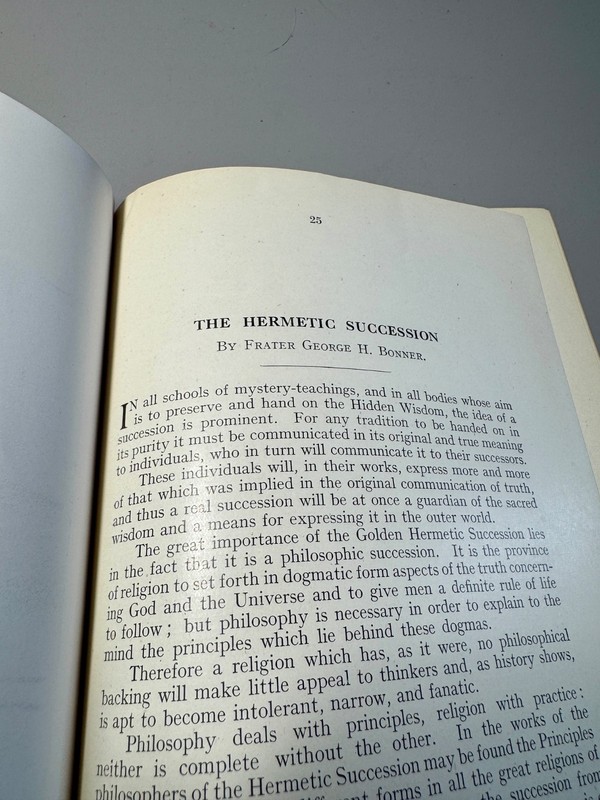 1925, SRIA Metropolitan College Transactions, Rosicrucian 1st Ed. HERMETICS... gallery