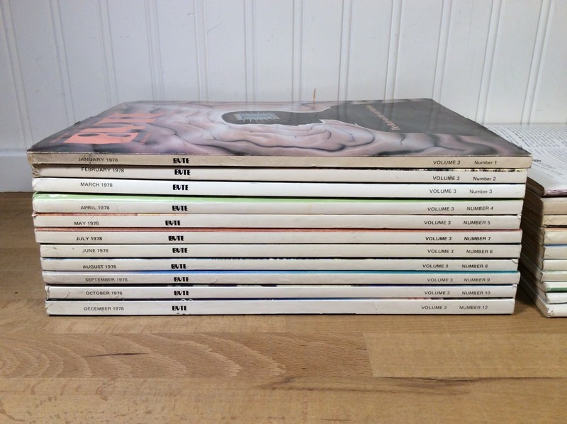 Lot of 21 BYTE Magazine Volumes, Various Years 1976 1977 1978, Star Trek gallery