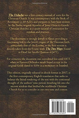 The Didache with Commentary: (The Teaching of the Twelve Apostles to the Nations gallery