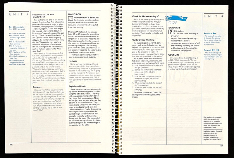 Elementary - High School - ART WORKS - 5 TEACHER'S MANUALS (Levels 1-5) gallery