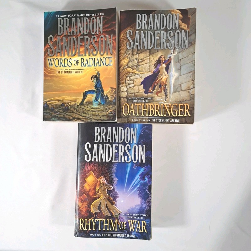 Words of Radiance, Oathbringer & Rhythm of War by Brandon Sanderson,PB (Cosmere)