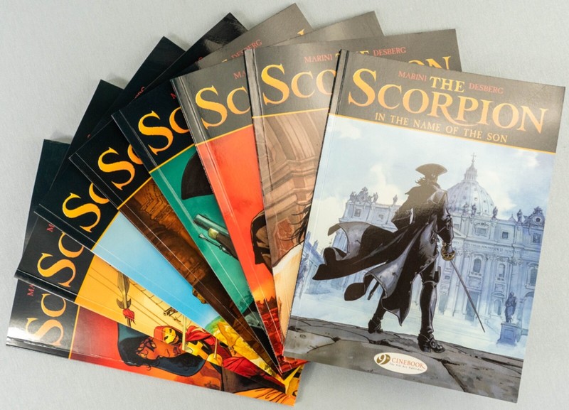The Scorpion: Cinebook Paperback Comic Book Full Set x8 by Marini Desberg