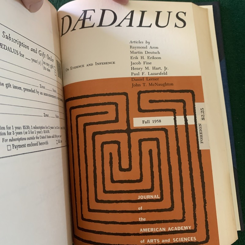1958 DAEDALUS Full Year, American Academy Of Arts & Sciences, Leather Bound gallery