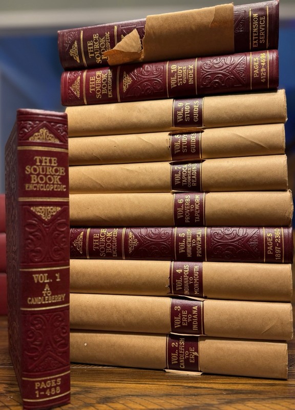 The Source Book Encyclopedic Complete 10 Vol Set + Extension Service 1932 HC