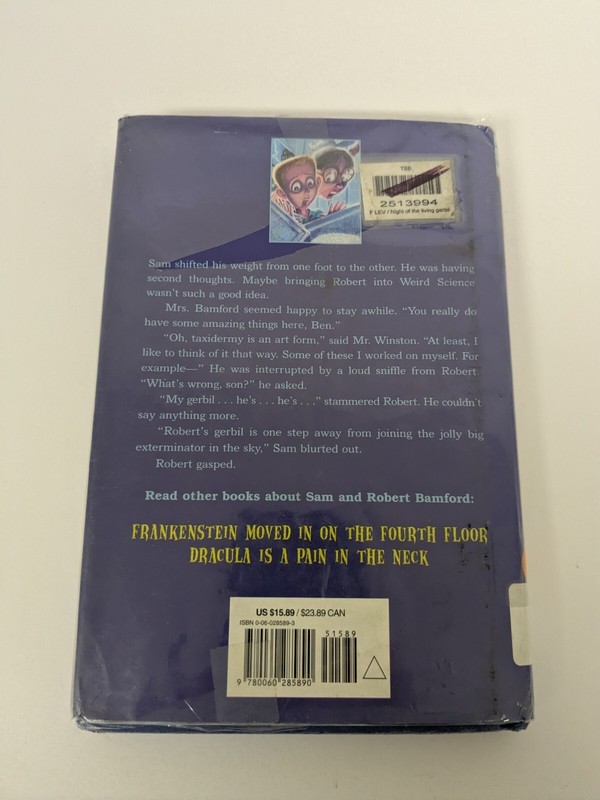 Elizabeth Levy Night Of The Living Gerbil Hardcover W Jacket READ DESCRIPTION gallery