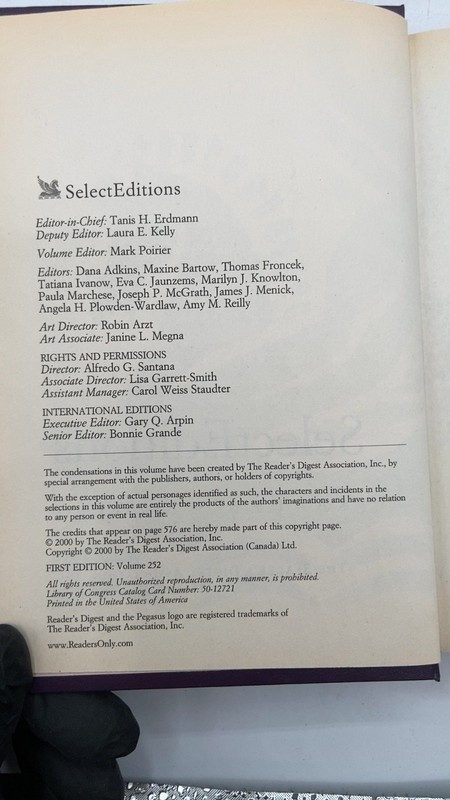 Reader's Digest Select Editions vol 6 Hardcover First Edition, Volume 252 2000 gallery