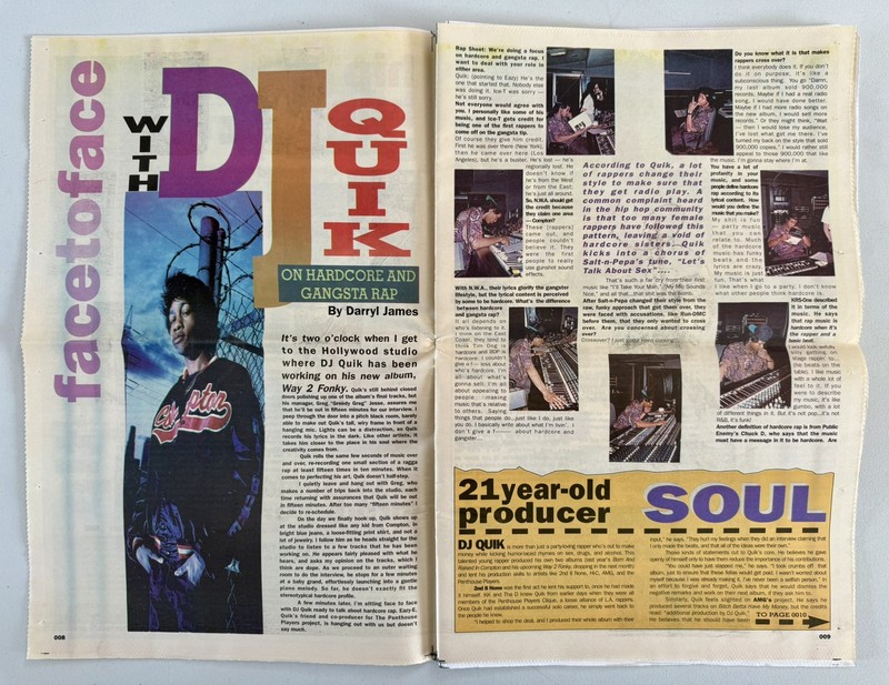 Rap Sheet Magazine of Hip Hop Straight Up #1 Premier Issue July 1992 DJ Quik gallery