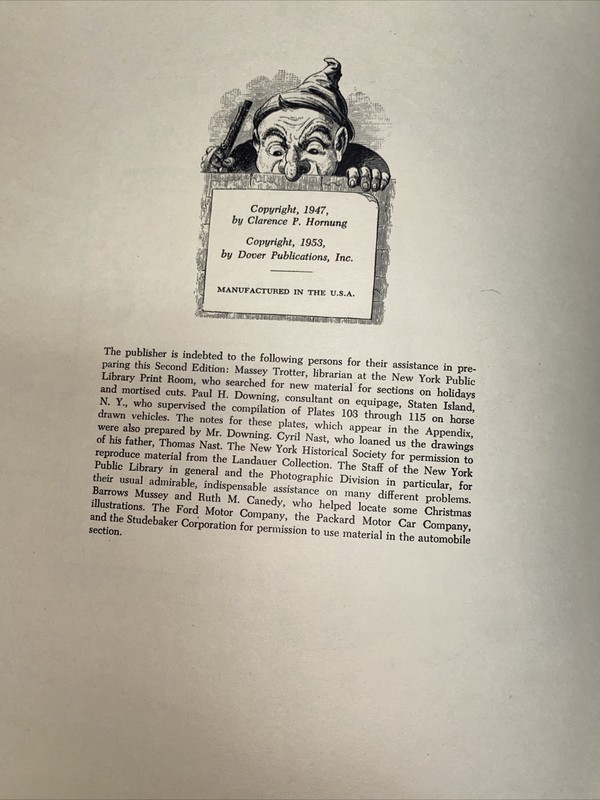 Handbook of Early American Advertising Art. Clarence Hornung Dover 1953 Hard Cov gallery