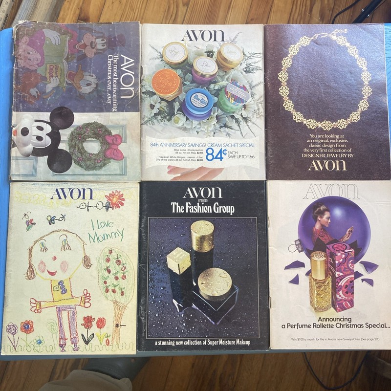 Lot of 6 Vintage Avon Catalogs, 1969-1971, About 70 Pages Each, 7×5.5 Inches #2