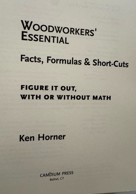 Woodworkers’ Essential Facts, Formulas & Short Cuts Rule Of Thumb By Ken Horner gallery