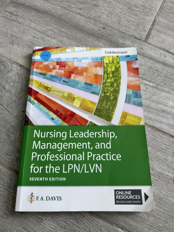🏥 Nursing Leadership Management Professional Practice LPN LVN 7th Ed Dahlkemper