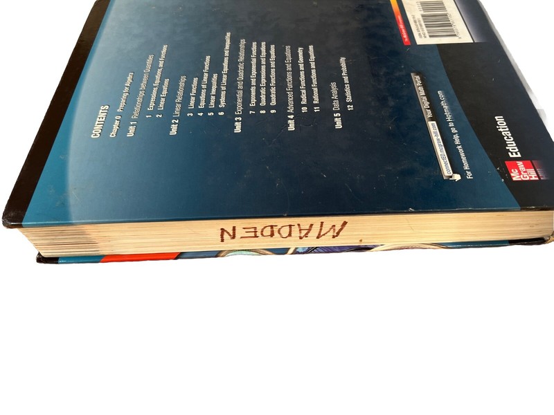 Algebra 1 Student Edition Textbook CCSS Common Core State Standards Hardcover HC gallery