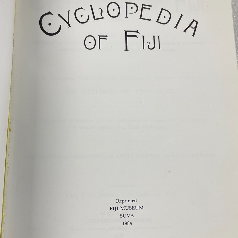 Cyclopedia of Fiji 1907 - 1984 Fiji Museum Reprint by Percy S. Allen gallery