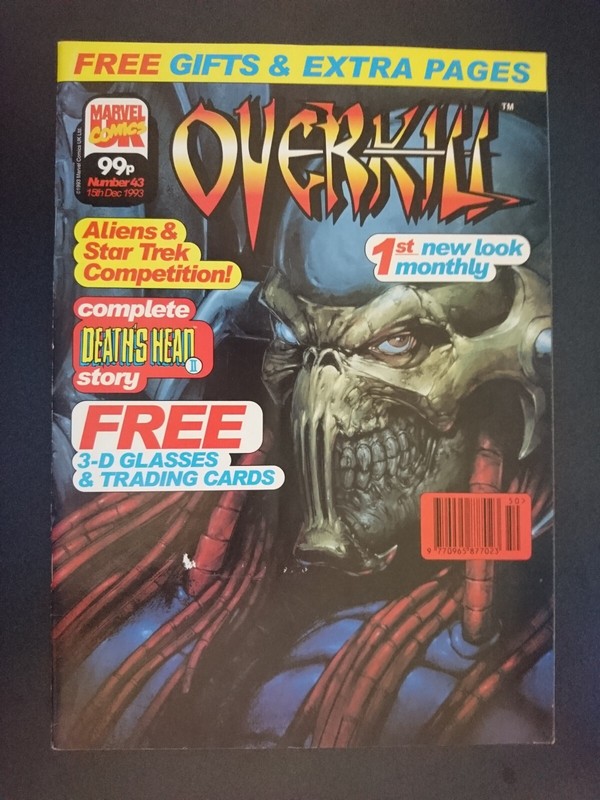 Overkill #43 – 9.0 Very Fine / Near Mint – Marvel UK – No Cards