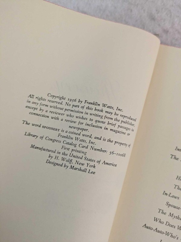 Emily Hahn SPOUSERY His/Her Edition 1956 Franklin Watts, NY 1stEd LASZLO Illust gallery