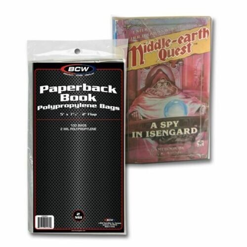 200 BCW PAPERBACK BOOK SIZE BAGS / COVERS – FREE SHIPPING