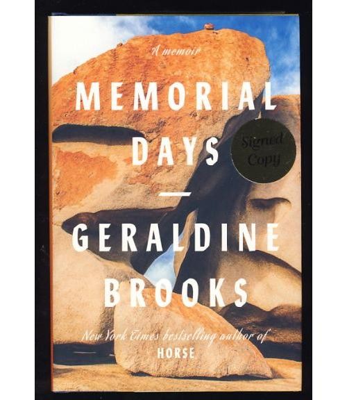 Signed Geraldine Brooks Memorial Days Death Grief Grieving Marriage Memoir