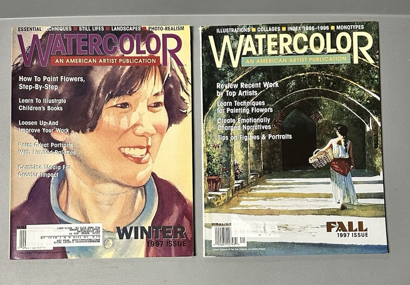 LOT OF 8: Watercolor An American Artist Publication - COMPLETE YEARS 1996 & 1997 gallery
