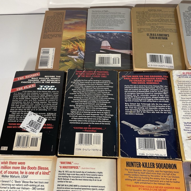 Lot of 21 Vintage Vietnam War Military Aviation Navy Air Force Memoir Books gallery