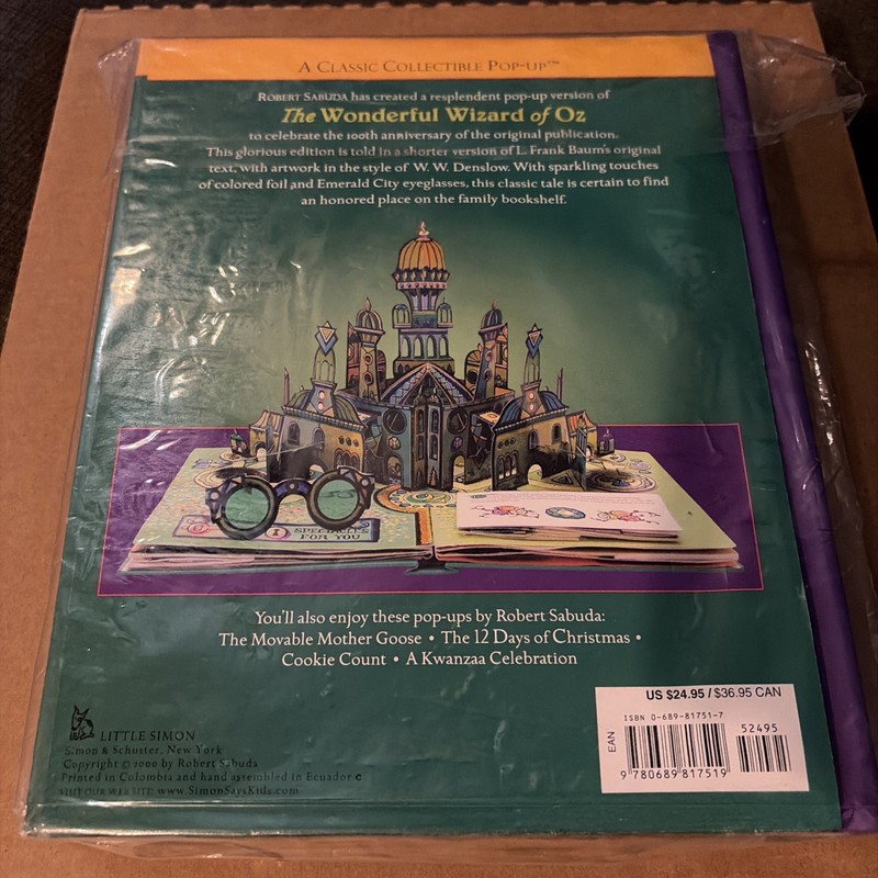 The Wonderful Wizard Of Oz Robert Sabuda POP UP Book LIKE NEW IN ORIGINAL PKG gallery