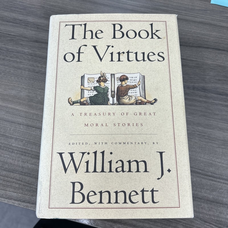 The Book of Virtues:A Treasury of Great Moral Stories, William Bennett HB DJ EUC