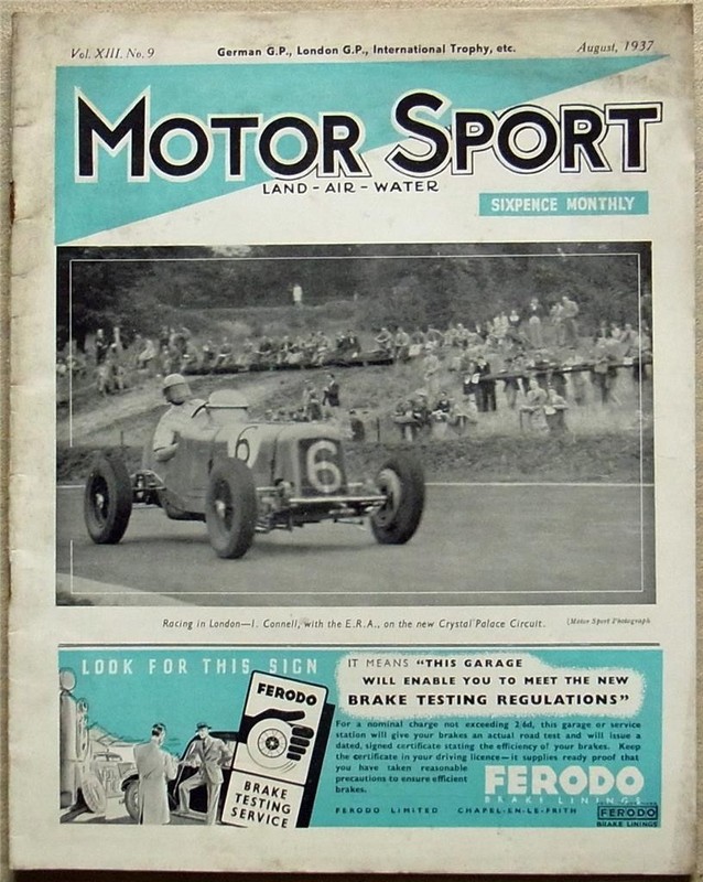 MOTOR SPORT Magazine Aug 1937 MONACO GRAND PRIX Vauxhall 25 Saloon MORGAN 4/4
