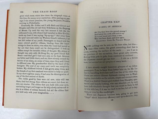 THE GRASS ROOF BY YOUNGHILL KANG (1934, HC)-CHARLES SCRIBNER & SONS -VERY GOOD gallery