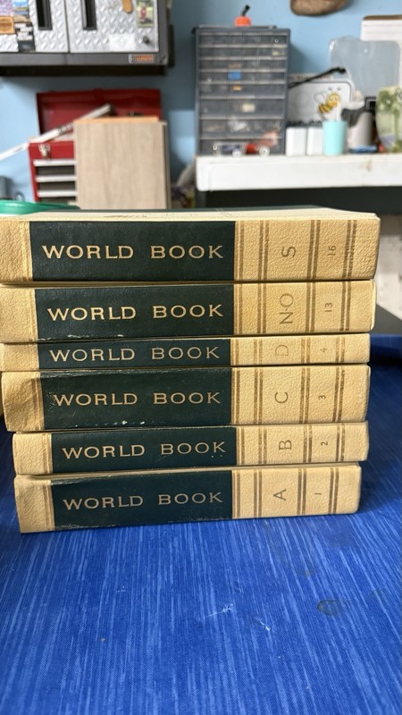6 Volumes World Book Encyclopedia A, B, C, D, N-O, S Lot Vintage 1963 Edition