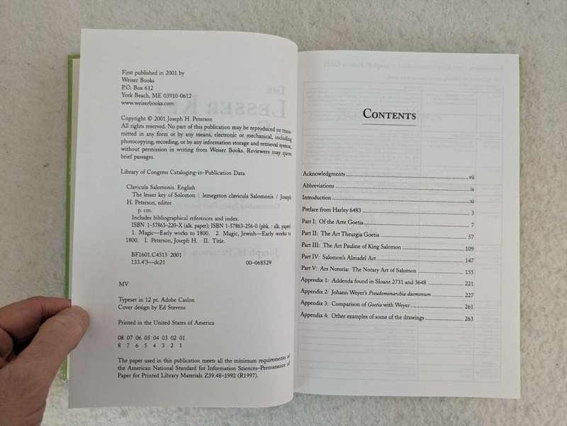 Joseph Peterson, Ed. THE LESSER KEY OF SOLOMON 2001 Weiser Books, ME 1stEd gallery