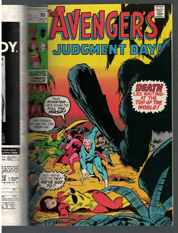 Marvel Comics Avengers 90 Double Cover N/Mint 9.0 1970 Judgement Day gallery