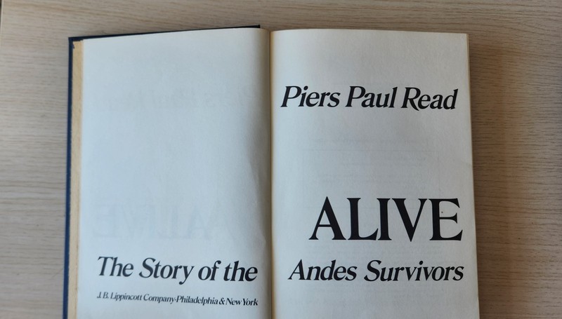 Alive by Piers Paul Read – Vintage book – First Edition Hardcover- GOOD