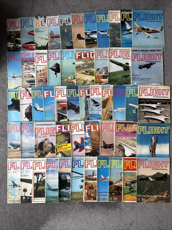 Flight International 1972 Job Lot 52 Issues Vintage Aviation Magazines Bundle