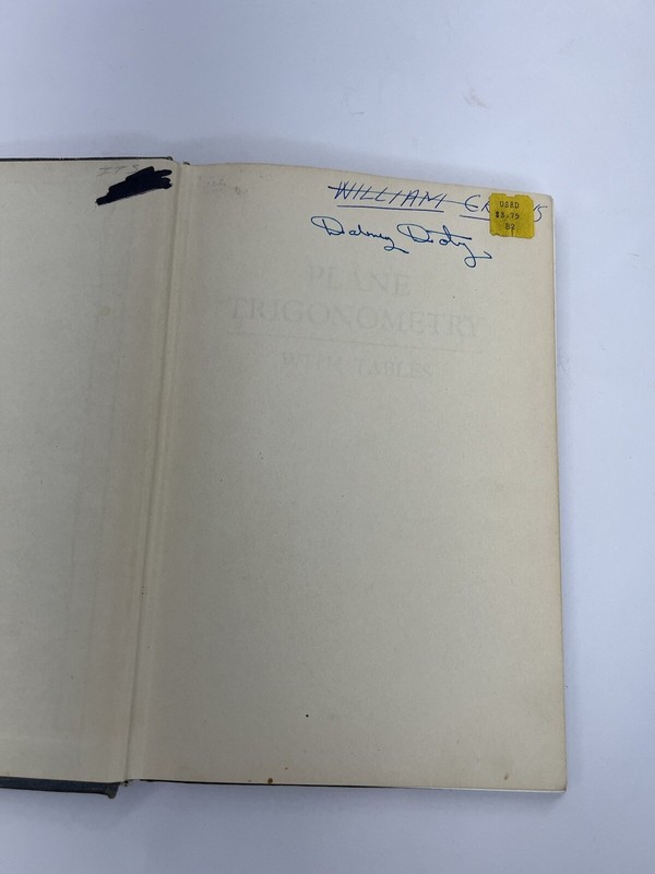 Vintage Plane Trigonometry with Tables H.M. Dadourian 1957 Addison-Wesley HC gallery