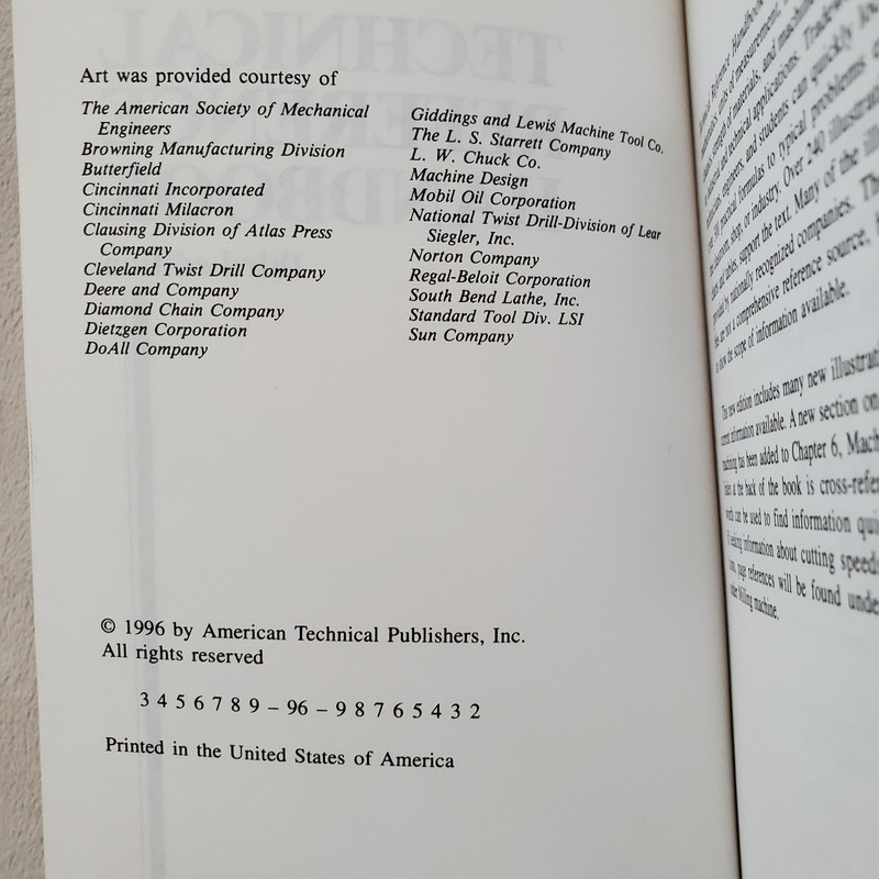Technical Reference Handbook third edition by E. P. Rasis 1996 Hardcover gallery